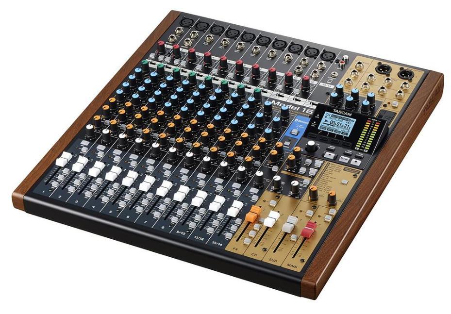 14 Channel Analog Mixer with 16 Track Digital Recorder, USB & BT - MODEL16