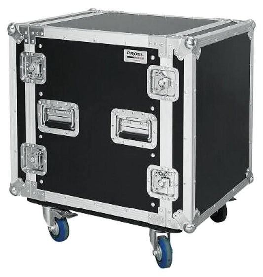 12U 19" Rack Flight Case 45cm with Wheels - CR212BLKMW