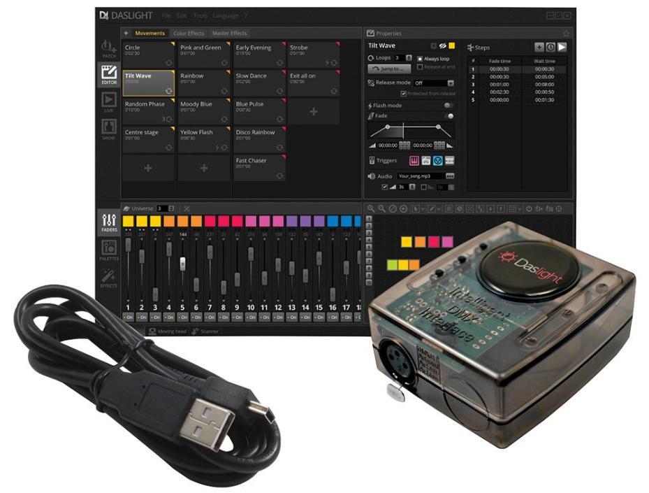 128 Channel DMX Interface & Control Software USB - DVC-FUN