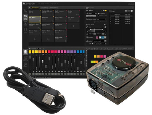 128 Channel DMX Interface & Control Software USB - DVC-FUN
