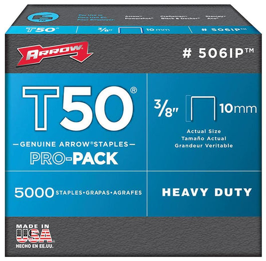 10mm T50 #506IP Heavy Duty Staples, 5000 Pack - 506IP