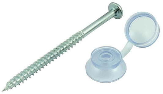 5mm x 80mm Corrugated Sheet Fixings, Clear - 50 Pack - CSFC