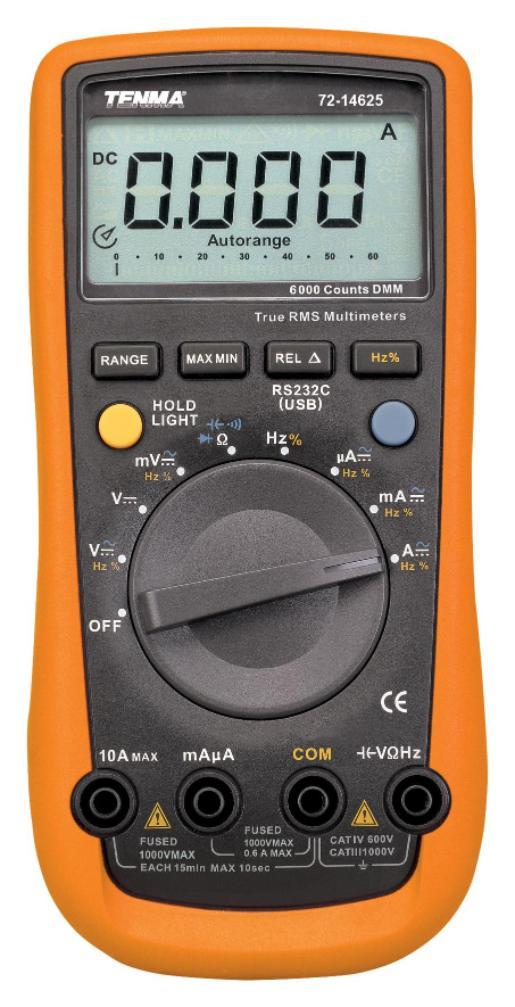 Handheld Digital Multimeter, 750V AC/1kV DC, 10A - 72-14625 ...
