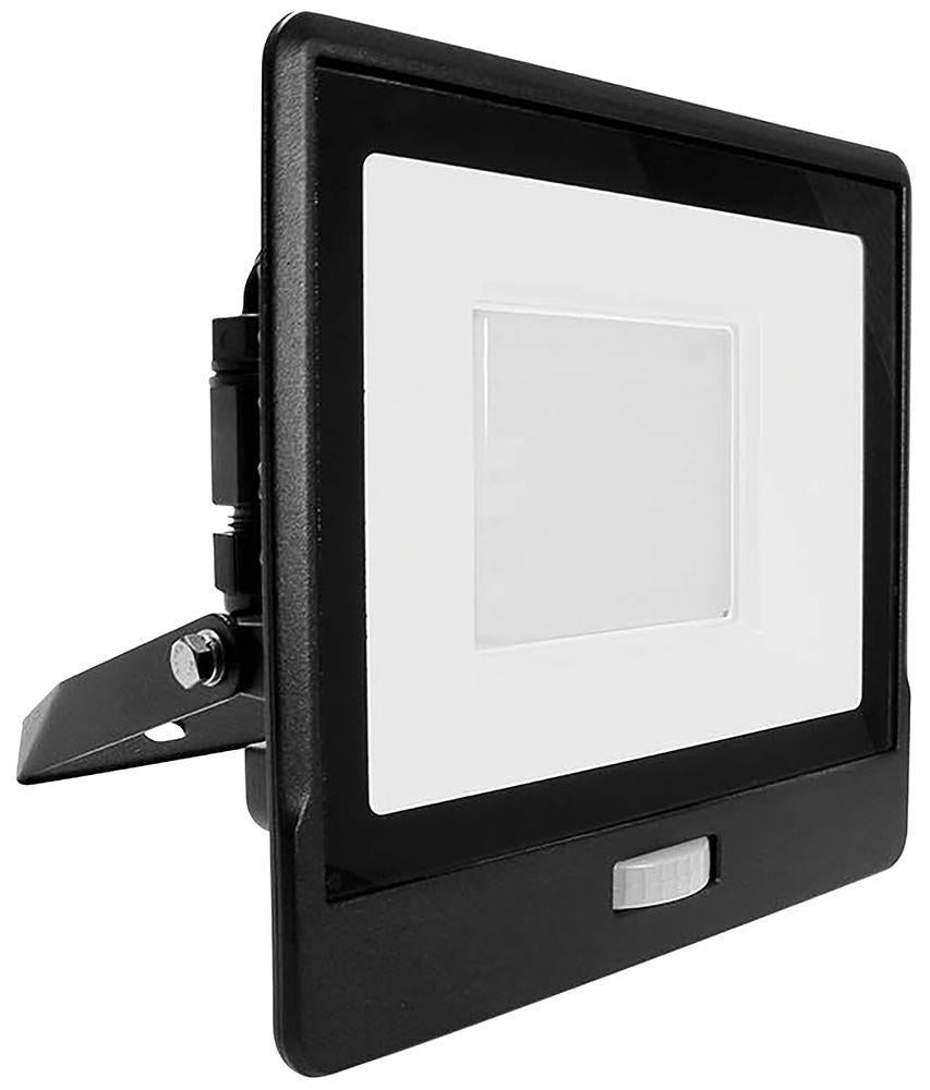 50W LED Floodlight with PIR, 4000K, 4000lm, Black, IP65 - VT-158S-B 20266