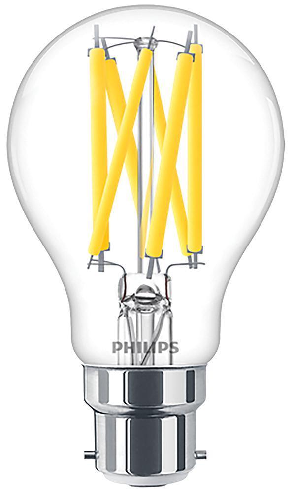 10.5W MASTER Value GLS Bulb, B22, Dimmable, CCT of 2200K-2700K, 1521lm - 929003011602