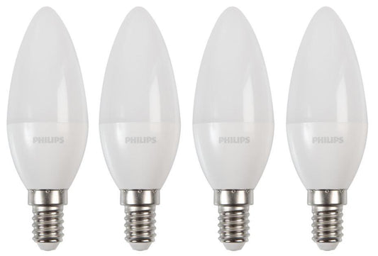 5W LED Candle Bulbs, E14, 2700K, 470lm, Pack of 4 - 929002968499