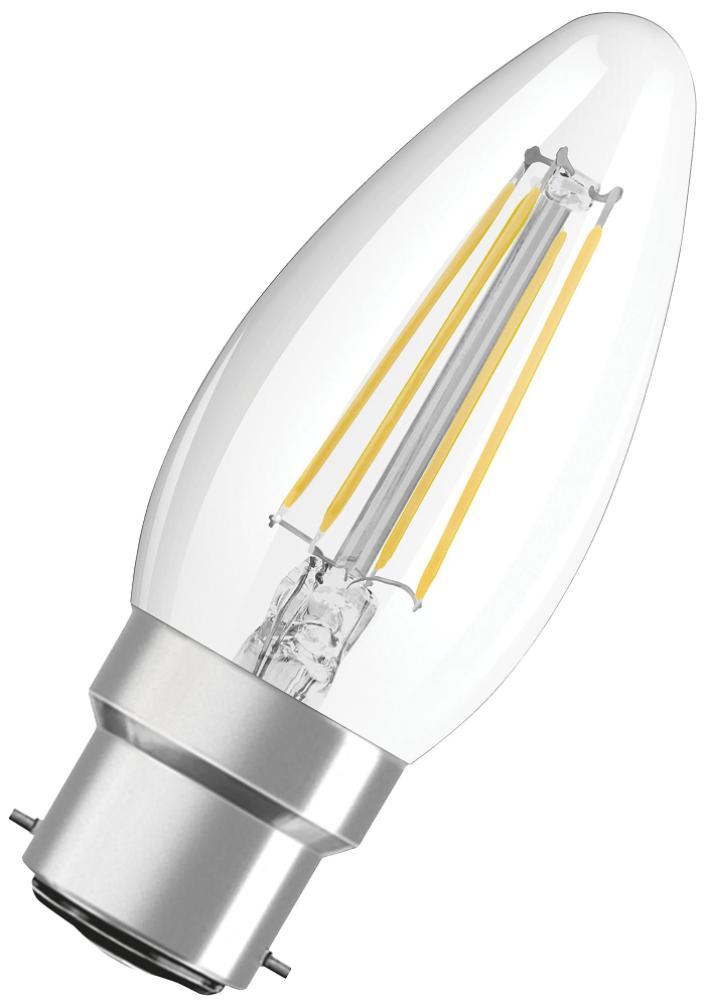 4W LED Candle Bulb, B22d, 2700K, 470lm - 4058075591516