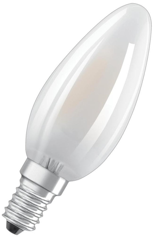 4W LED Frosted Candle Bulb, E14, 2700K, 470lm - 4058075590359