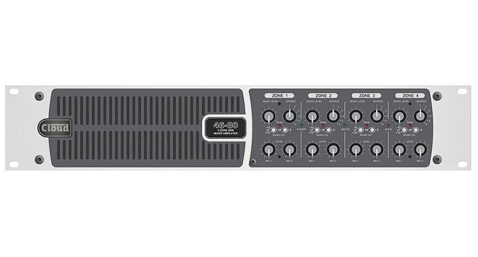 4x80W Zoning Mixer Amplifier 70/100V, 2U - 46-80T