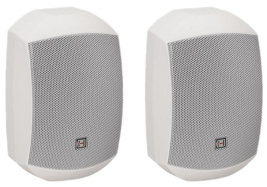 40W Wall Speakers 70V/100V/8R, IP65, White (Pair) - LIDO-640 WPW