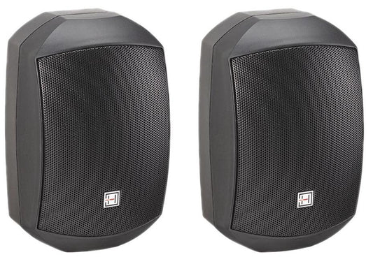40W Wall Speakers 70V/100V/8R, IP65, Black (Pair) - LIDO-640 WBP