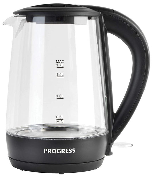 1.7L Illuminating Glass Kettle with Blue LED Lights - EK3987P