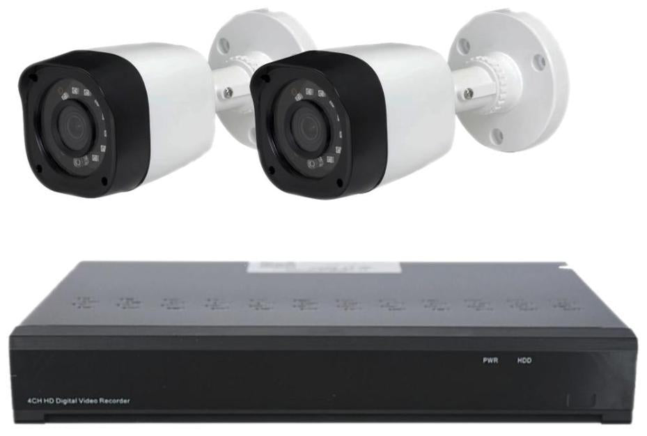 4 Channel 2MP DVR (1TB HDD) + 2x Bullet Camera - CCTV Kit - OAHD2S-2000-B4H-1T