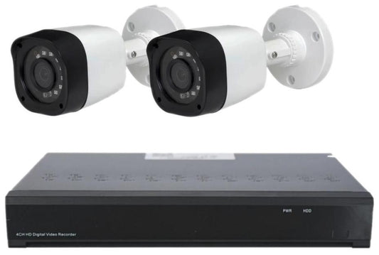 4 Channel 2MP DVR (1TB HDD) + 2x Bullet Camera - CCTV Kit - OAHD2S-2000-B4H-1T