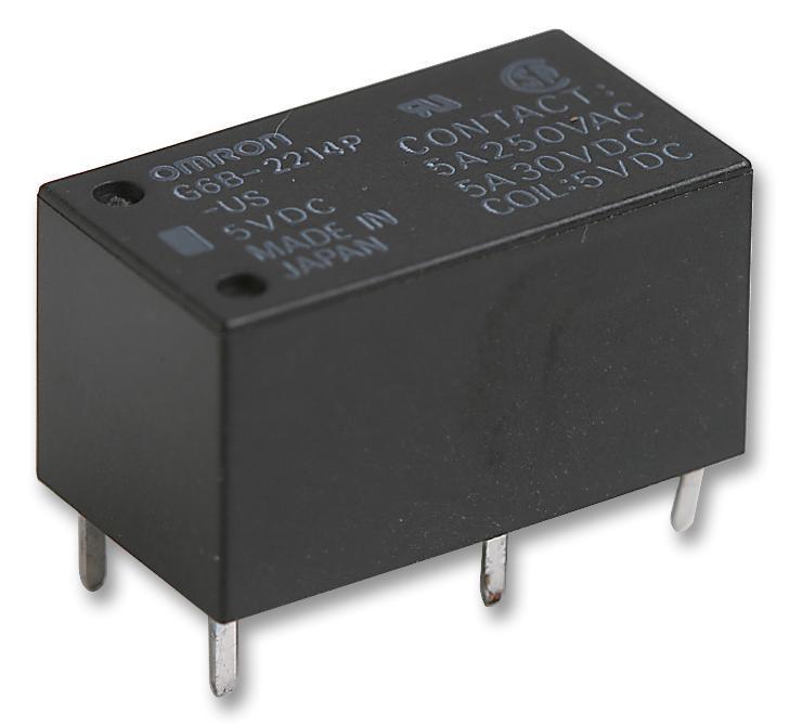 General Purpose Power Relay, Non Latching, DPST-NO, 5V DC, 5A - G6B-22 ...