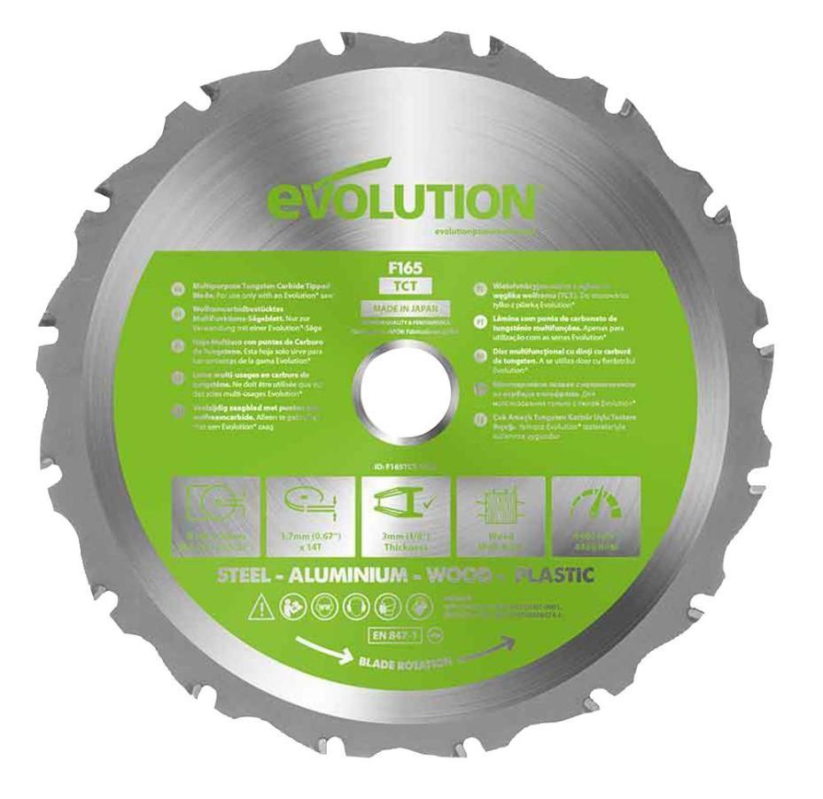 165mm x 14T x 20mm Multi-Material Circular Saw Blade - F165TCT-14CS