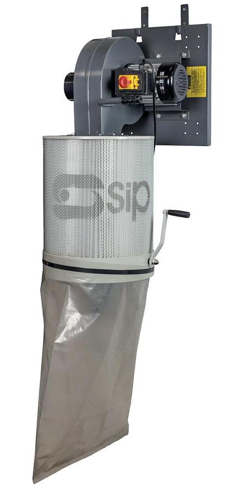 56L 750W 1hp Wall Mounted Single Cartridge Dust Collector 230V - 1964