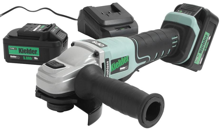4 1/2" (115mm) 18V 2x 5Ah Li-Ion Cordless Angle Grinder Kit - KWT-007-17
