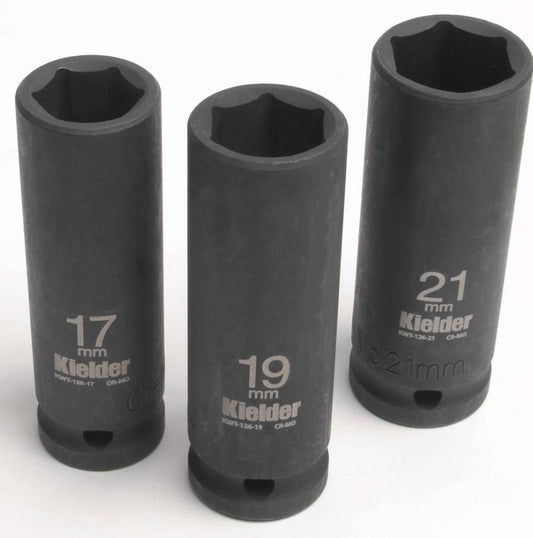 1/2" Deep Impact Socket Set, 3 Piece - KWT-126-01