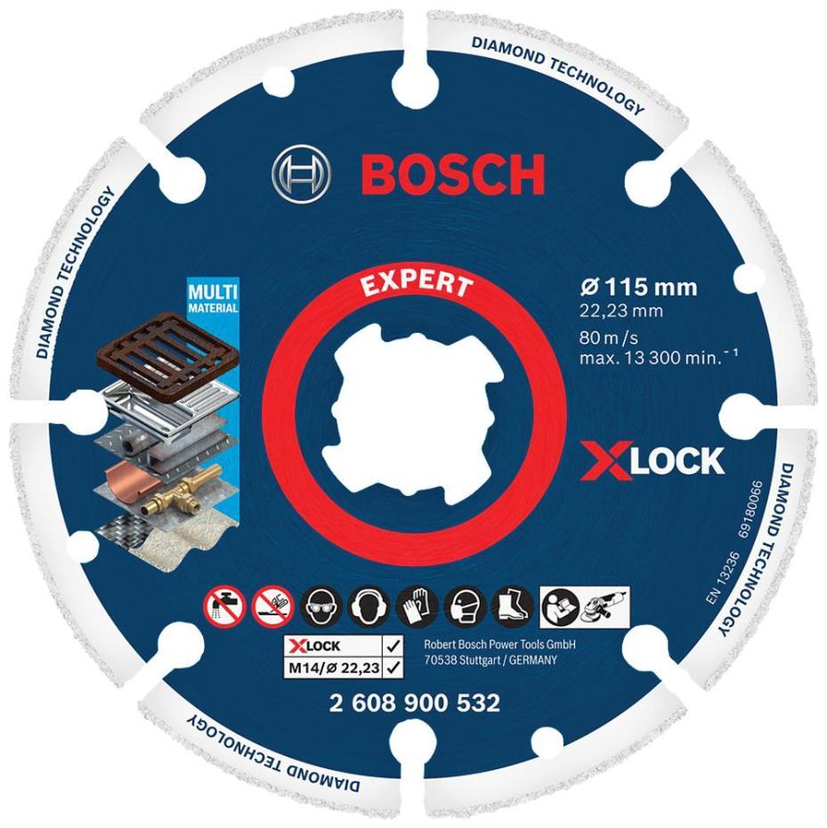 5" (125mm x 22.23) Angle Grinder X-LOCK Expert for Metal Diamond Cutting Disc - 2608900533