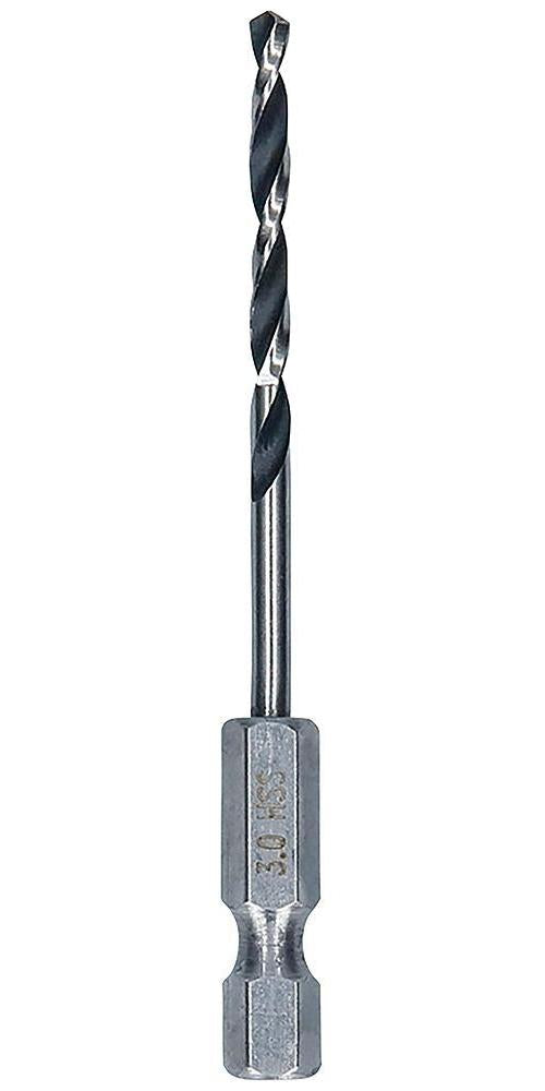3mm x 72mm HSS Twist PointTeQ Drill Bit with Hex Shank - 2608577519