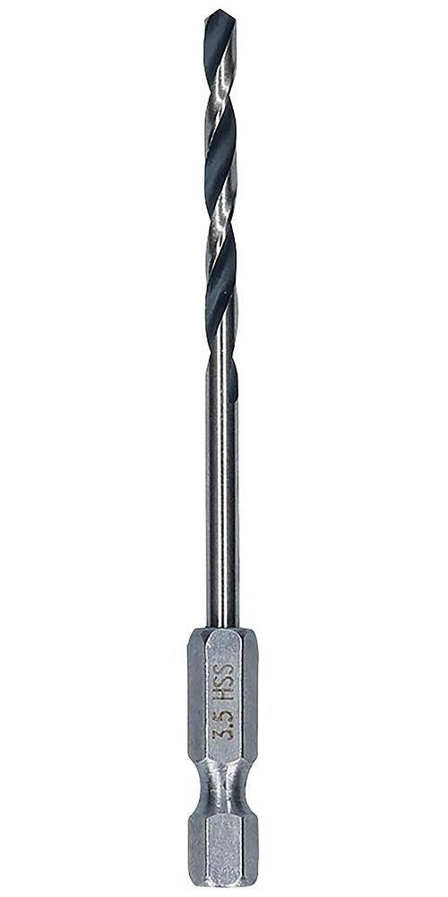 3.5mm x 79mm HSS Twist PointTeQ Drill Bit with Hex Shank - 2608577522