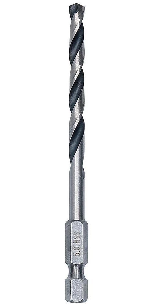 5mm x 91mm HSS Twist PointTeQ Drill Bit with Hex Shank - 2608577526