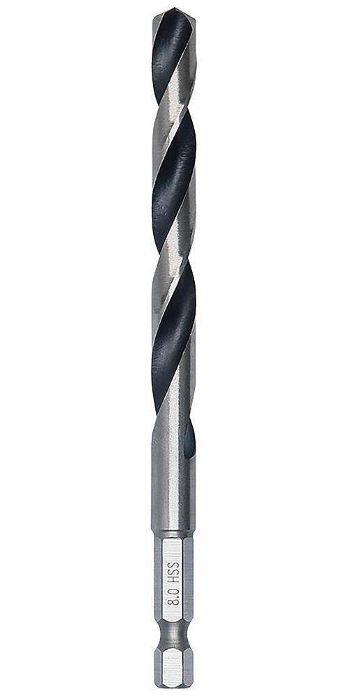 8mm x 117mm HSS Twist PointTeQ Drill Bit with Hex Shank - 2608577533