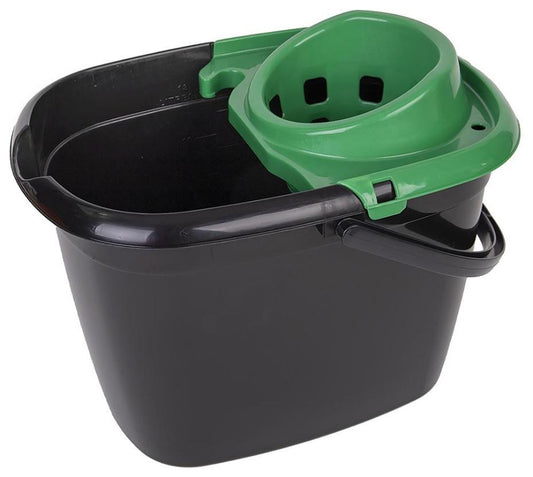 14L Plastic Mop Bucket, Green - 104888 GREEN