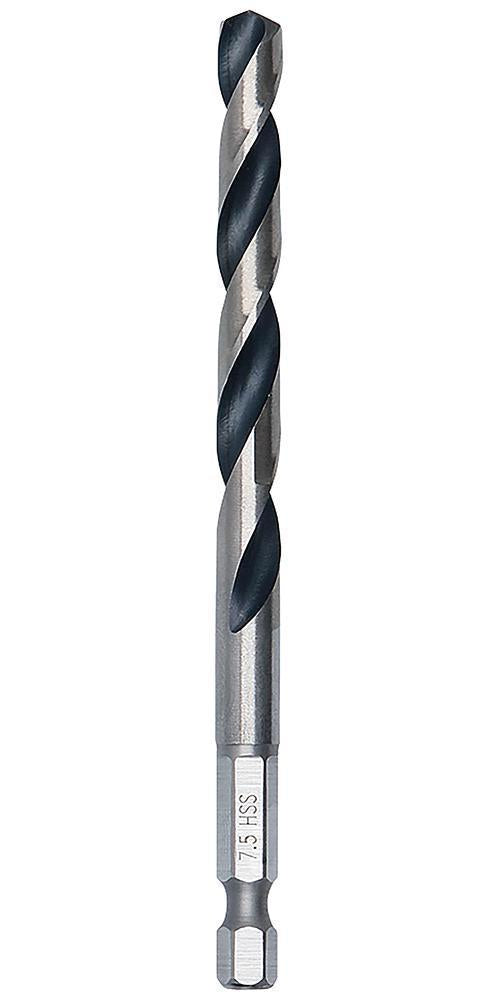 7.5mm x 109mm HSS Twist PointTeQ Drill Bit with Hex Shank - 2608577532