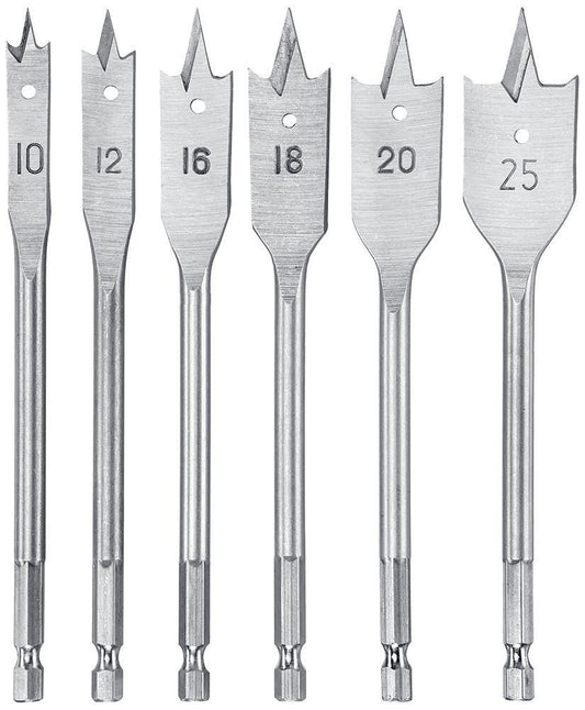 Flat Wood Drill Bit Set, 6 Piece - 512490