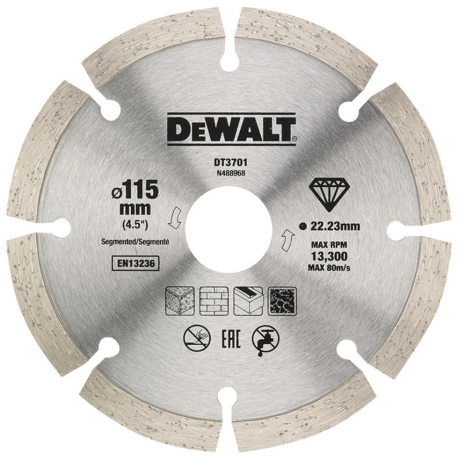 4 1/2" (115mm x 22.23mm) Angle Grinder Diamond Cutting Discs, 2 Pack - DT20455-QZ