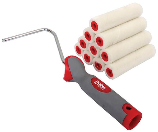 4" (100mm) Gloss Mini Rollers & Frame, 10 Pack - PRRF002