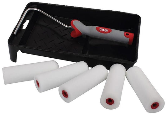 4" (100mm) Foam Mini Paint Roller Kit, 5 Pack - PRRT016