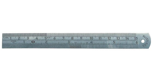 6" (150mm) Stainless Steel Ruler with Hanging Hole - T3530 06