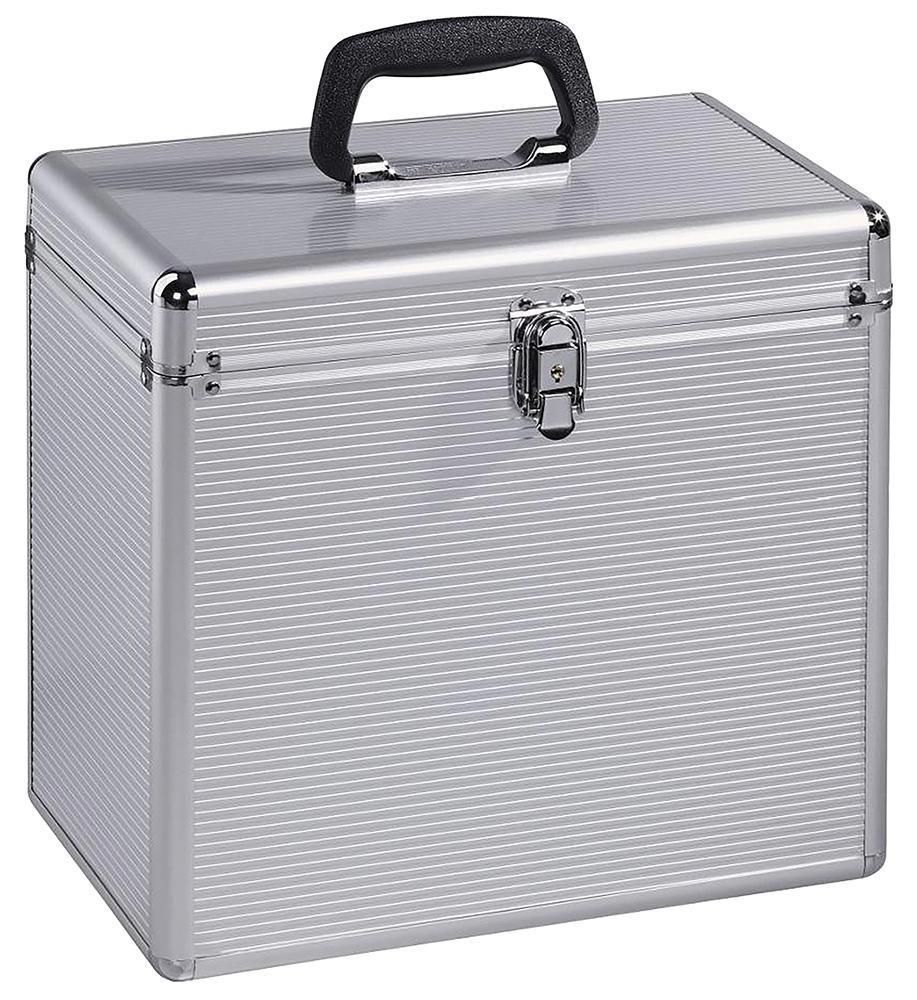 50 LP Vinyl Record Case, Silver Aluminium - 181435