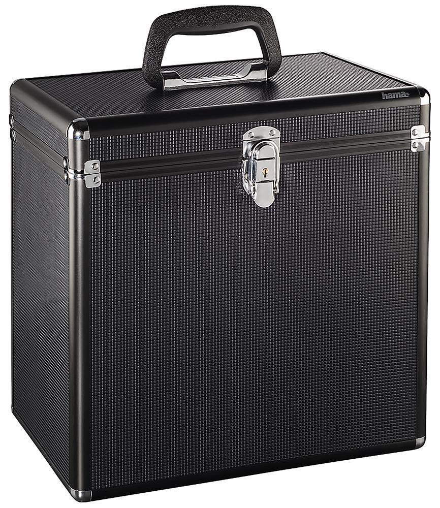50 LP Vinyl Record Case, Black Aluminium - 181436