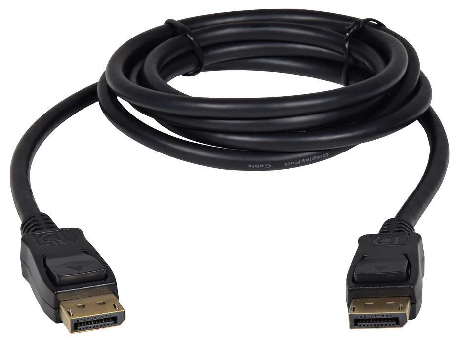 4K DisplayPort 1.2a Male to Male Lead, 1.8m Black - 122.428UK