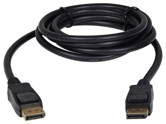 4K DisplayPort 1.2a Male to Male Lead, 1.8m Black - 122.428UK