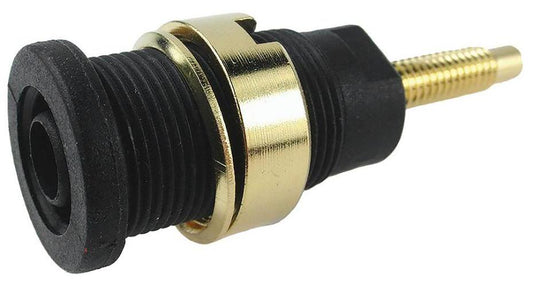 4mm Panel Mount Banana Socket, Black - FCR7358GB