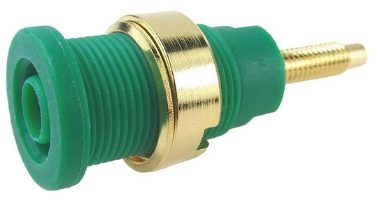 4mm Panel Mount Banana Socket, Green - FCR7358GG
