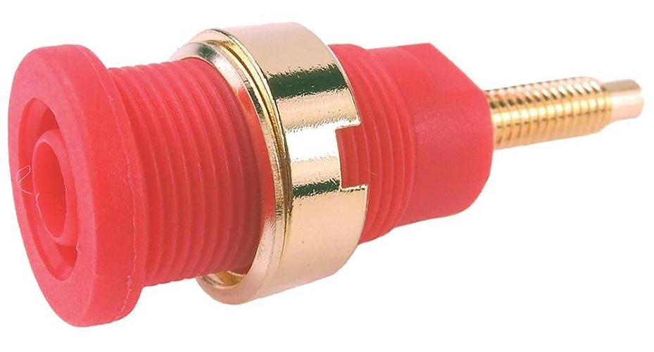 4mm Panel Mount Banana Socket, Red - FCR7358GR