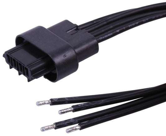 4 Pin Squba Socket to Bare End Lead, 3.6mm Pitch, 600mm - 216621-1043