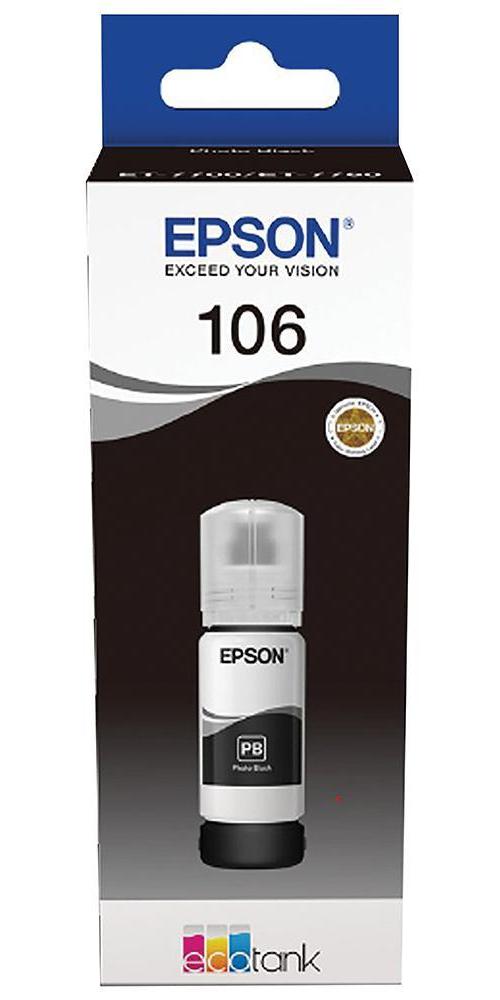 106 EcoTank Ink Refill Bottle, Photo Black - C13T00R140