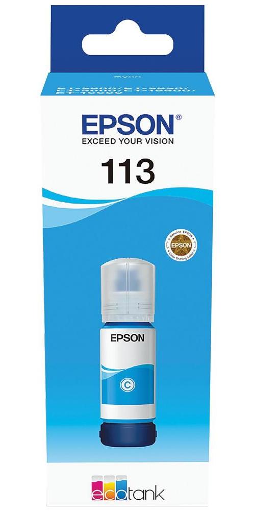 113 EcoTank Ink Refill Bottle, Cyan - C13T06B240