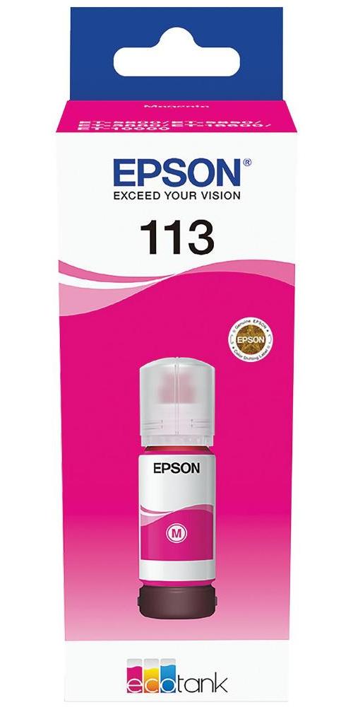 113 EcoTank Ink Refill Bottle, Magenta - C13T06B340