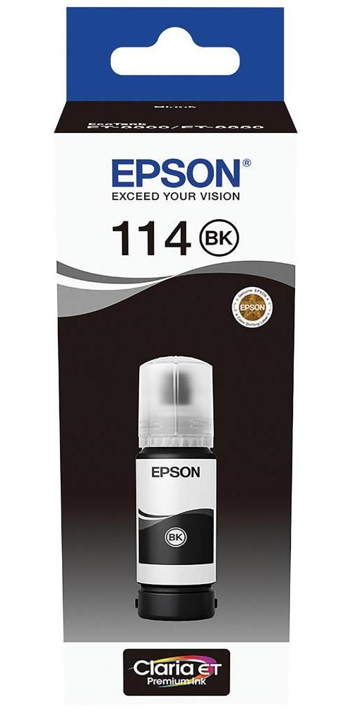 114 EcoTank Ink Refill Bottle, Black - C13T07A140
