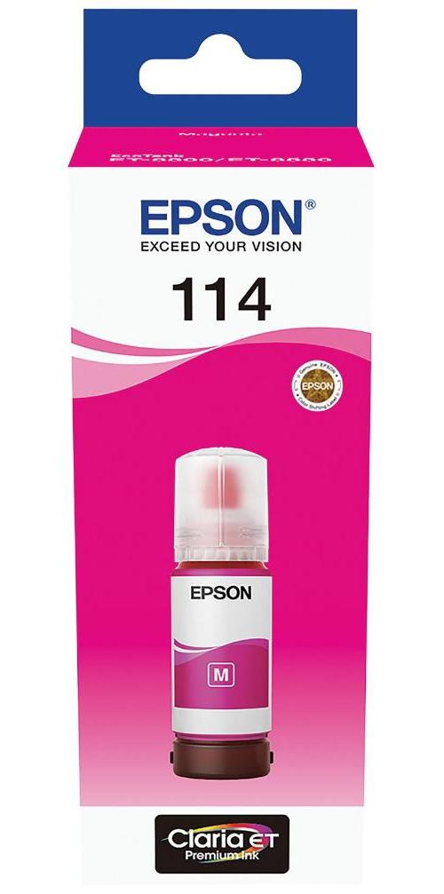 114 EcoTank Ink Refill Bottle, Magenta - C13T07B340
