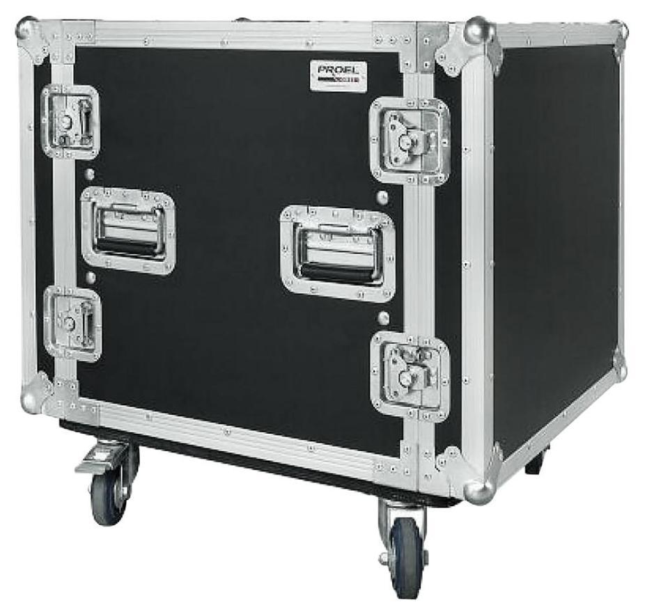 10U 19" Rack Flight Case 50cm with Wheels - CR410BLKMW