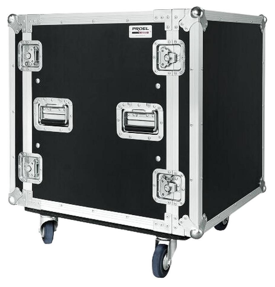 12U 19" Rack Flight Case 50cm with Wheels - CR412BLKMW